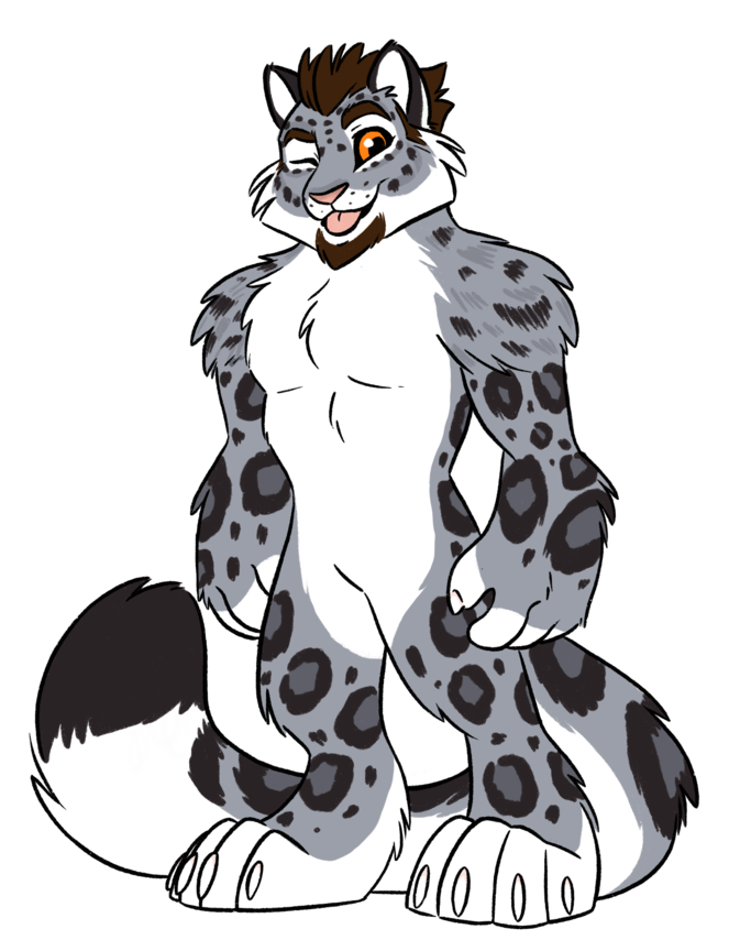 Male Snow Leopard Anthro