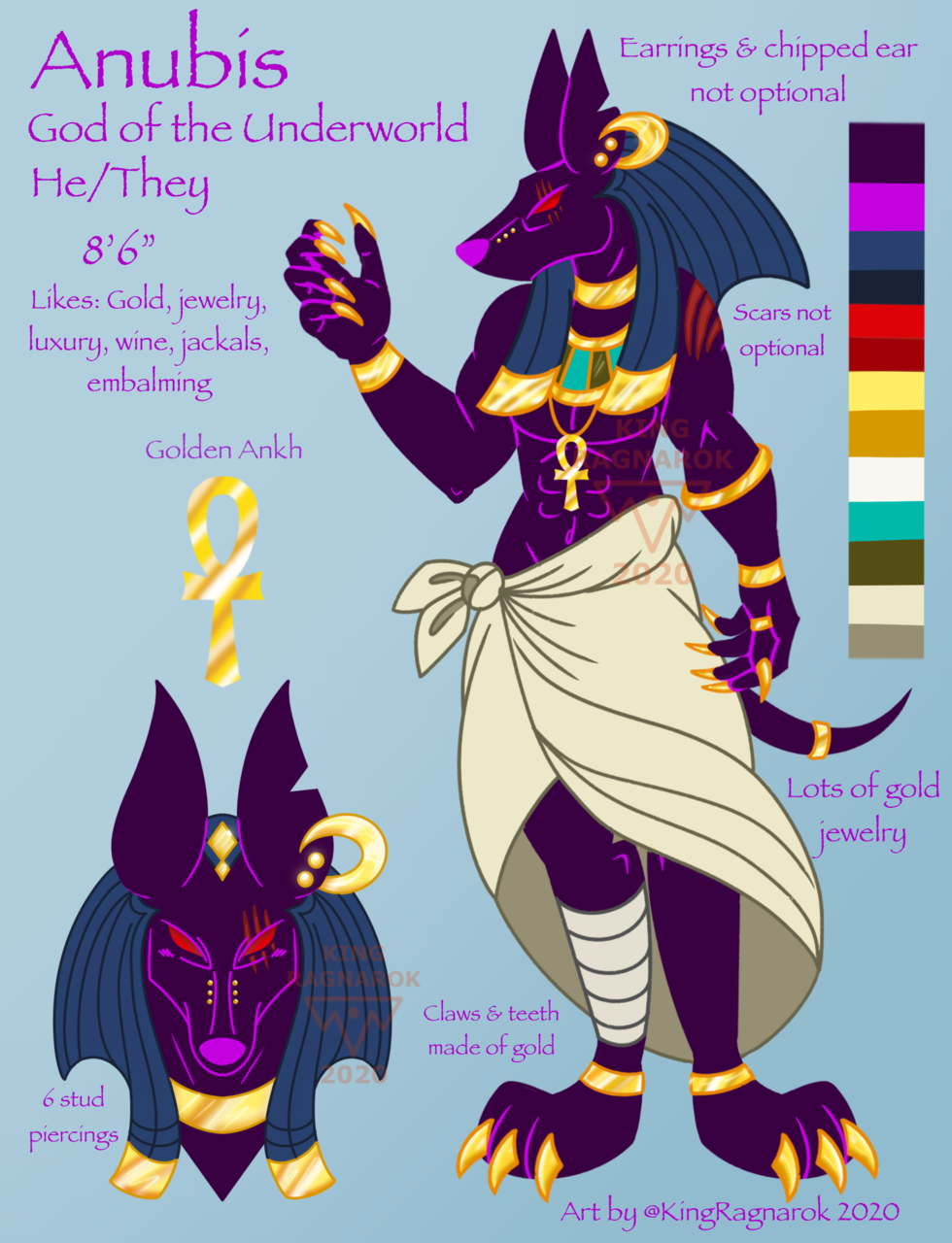 くらしを楽しむアイテム Anubis - Characters - Refsheet.net ミュージシャン