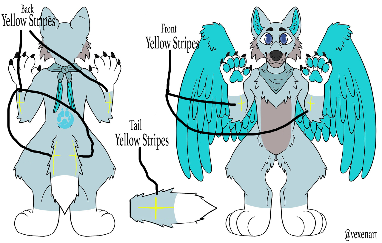 Wolf Fursona Ref Sheet